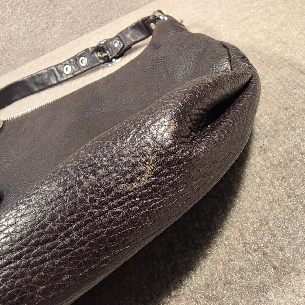 Coach Madison Espresso Brown Pebbled Leather Hobo Shoulder Bag 13655 - Picture 5 of 10